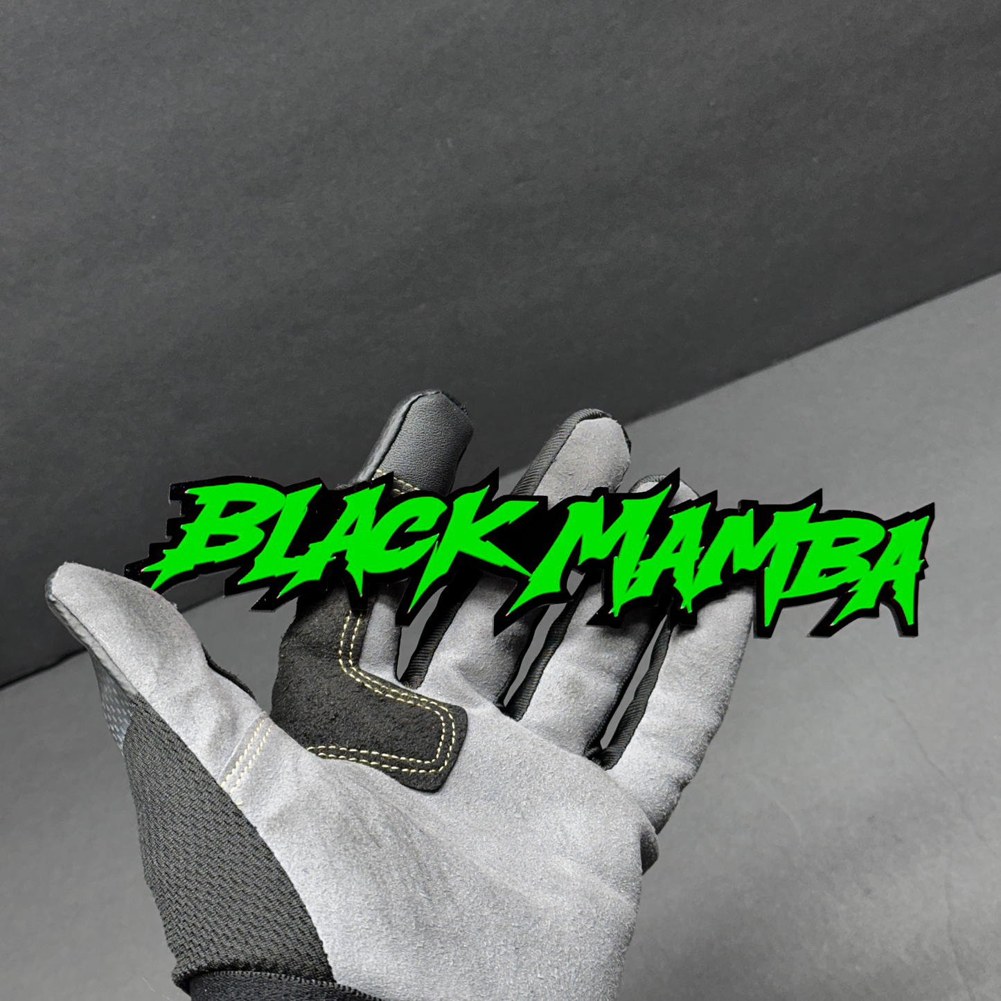 Custom Black Mamba fender emblem for Jeep Gladiator and offroad vehicle accent styling.