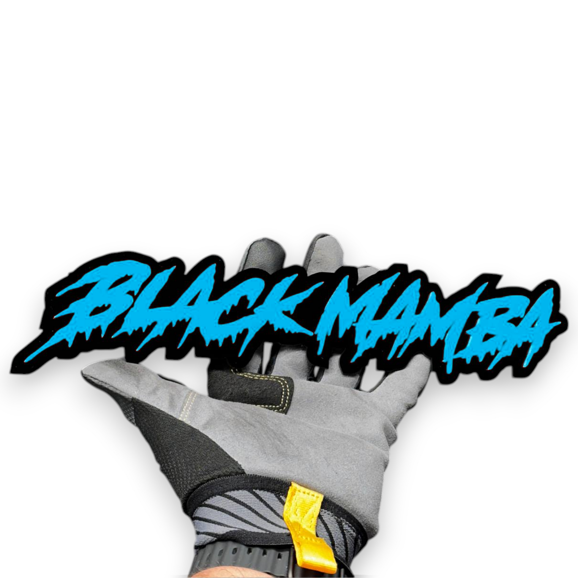 Custom Black Mamba car badge fender emblem for Mustang, Camaro, Corvette, and sport car builds.
