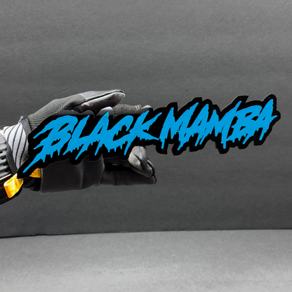 Glossy yellow Black Mamba car badge for GMC Sierra offroad truck accessory