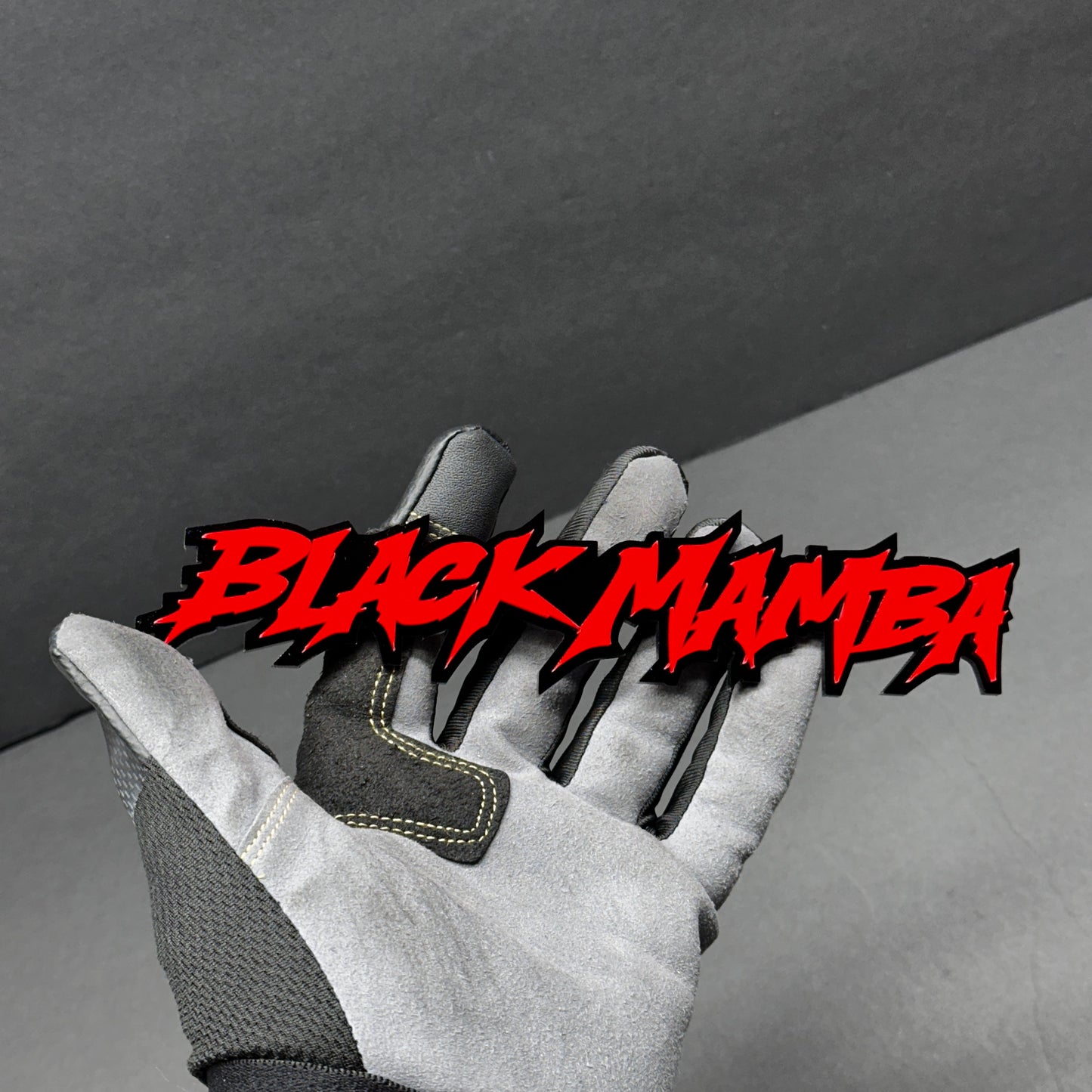 Red Black Mamba acrylic car emblem for Corvette inspired performance decal and side badge upgrade