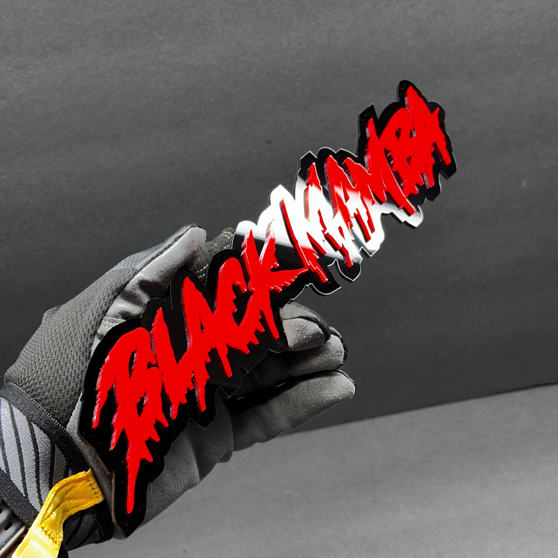 Black Mamba drip lettering emblem for Bronco performance inspired exterior styling