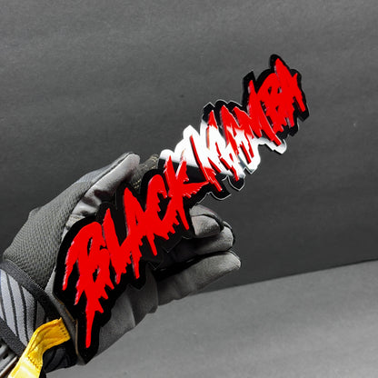 Black Mamba drip lettering emblem for Bronco performance inspired exterior styling