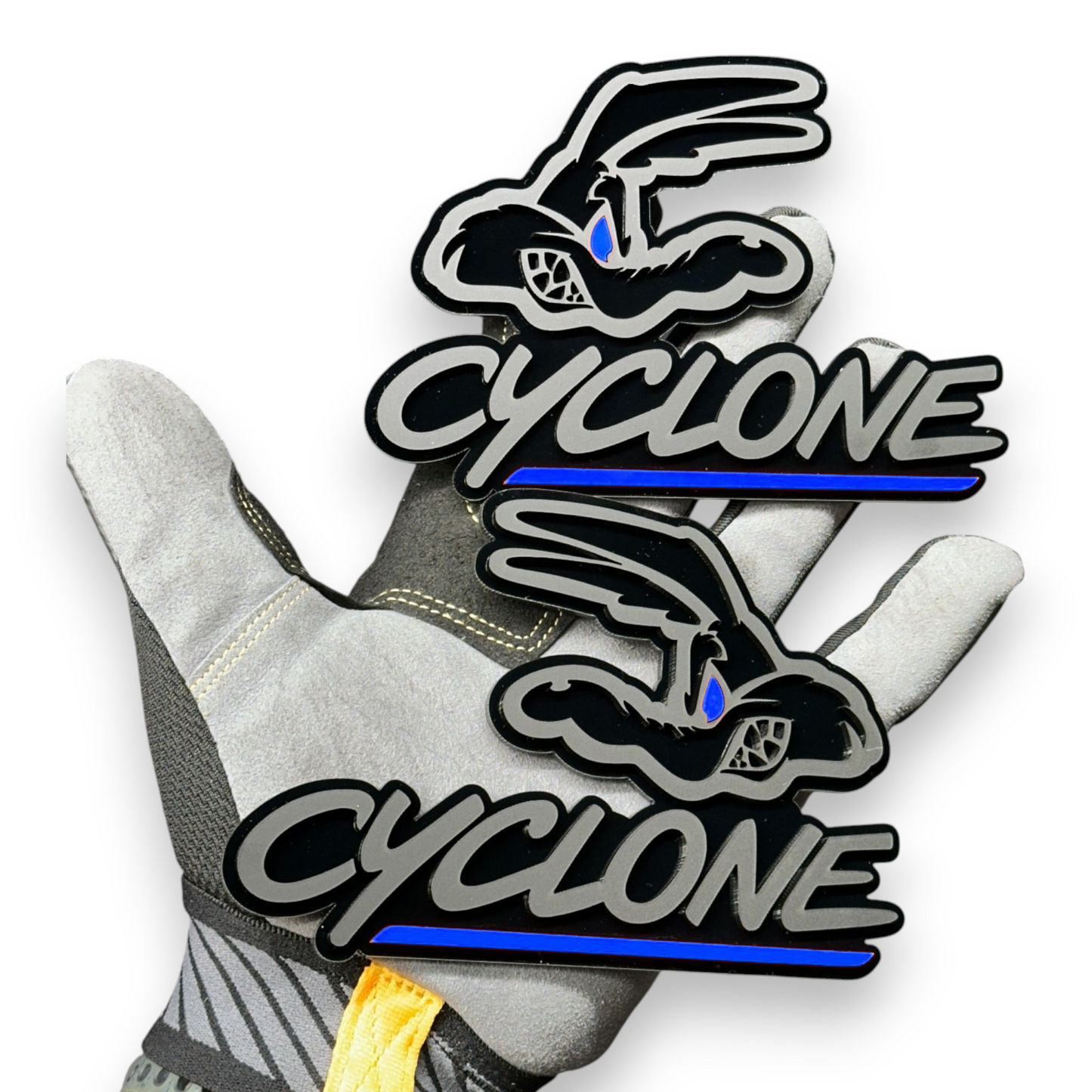 cartoon coyote emblem on RAM 1500 truck exterior styling