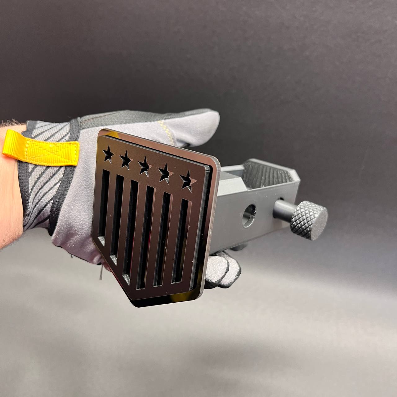 Black patriotic hitch cover car badge exterior accessory for trucks