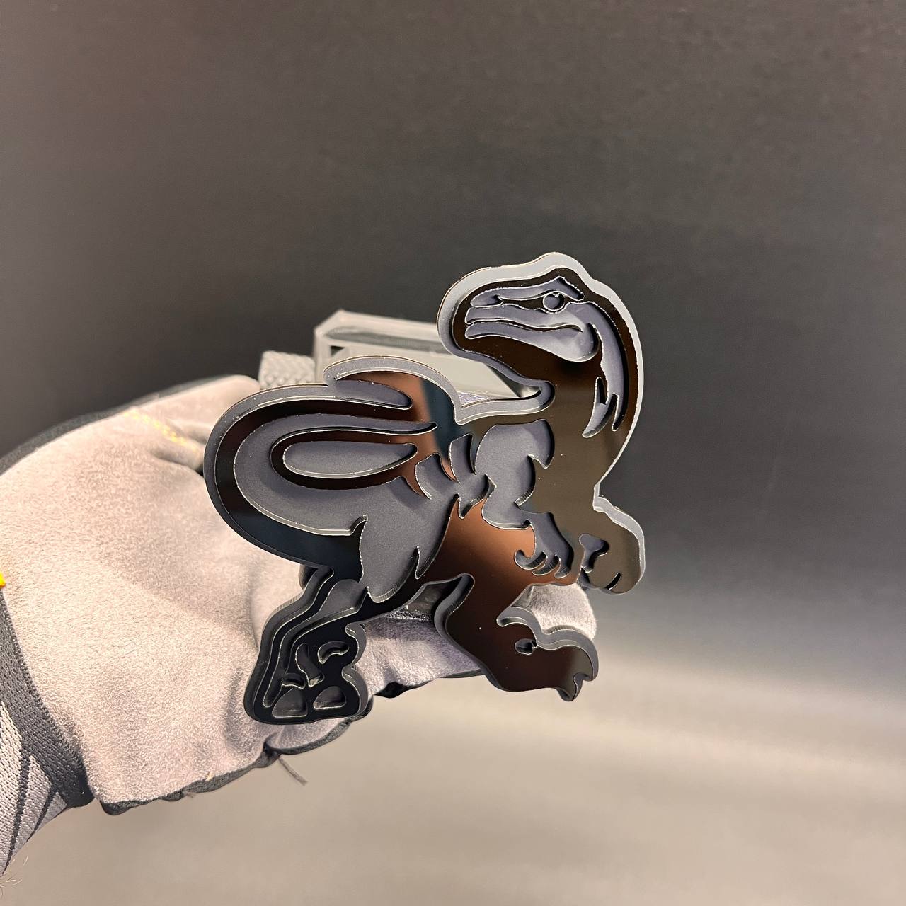 Dinosaur Raptor trailer hitch cover emblem
