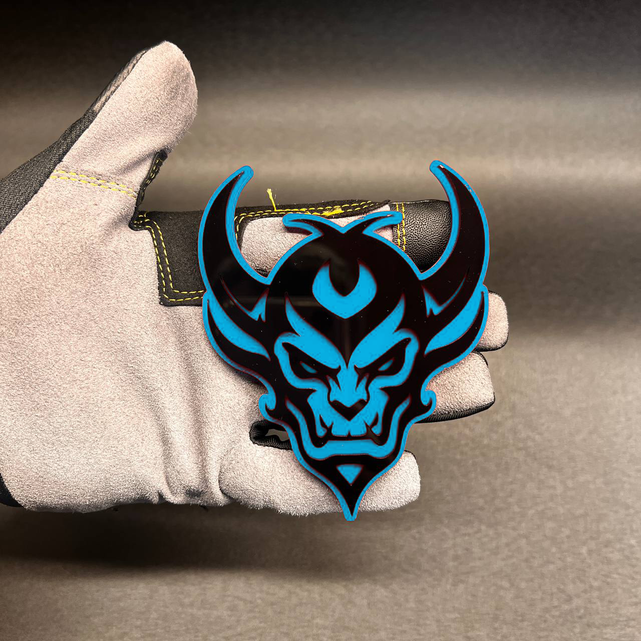 Aggressive vampire demon emblem for cars trucks and SUVs