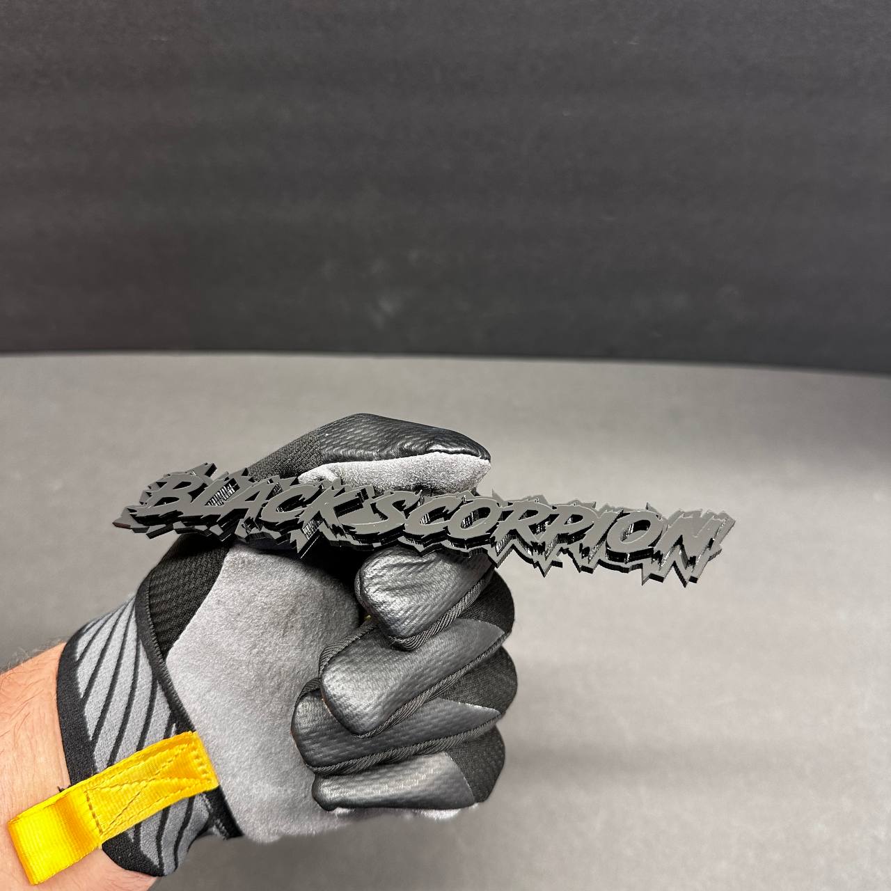 Gloss black acrylic Black Scorpion badge for hood, grille, and truck applications