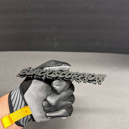 Gloss black acrylic Black Scorpion badge for hood, grille, and truck applications