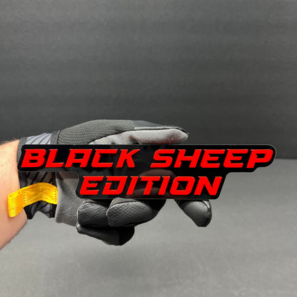 Black Sheep Edition laser-cut vehicle badge with premium glossy finish