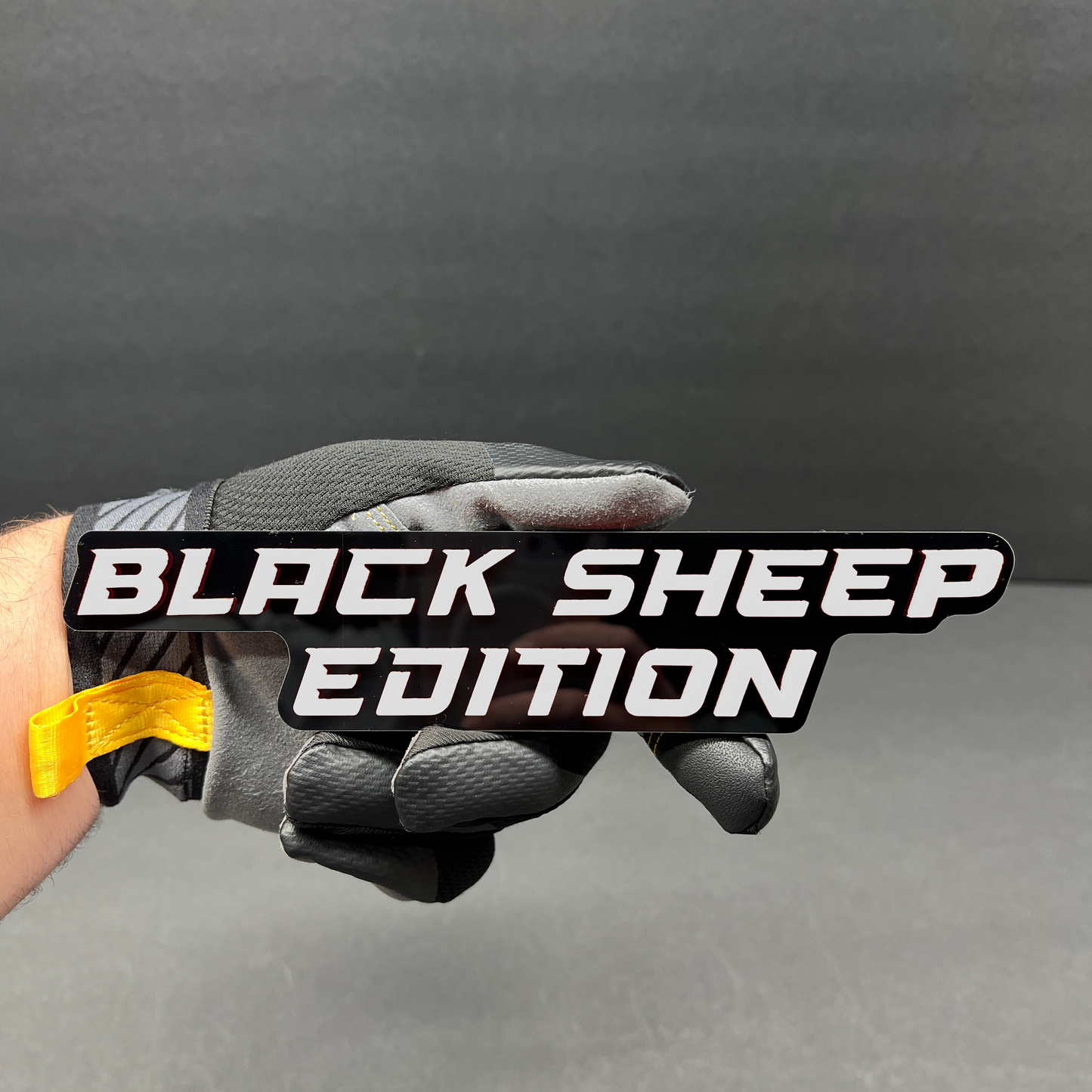 Black Sheep Edition custom text badge with automotive-grade 3M adhesive.