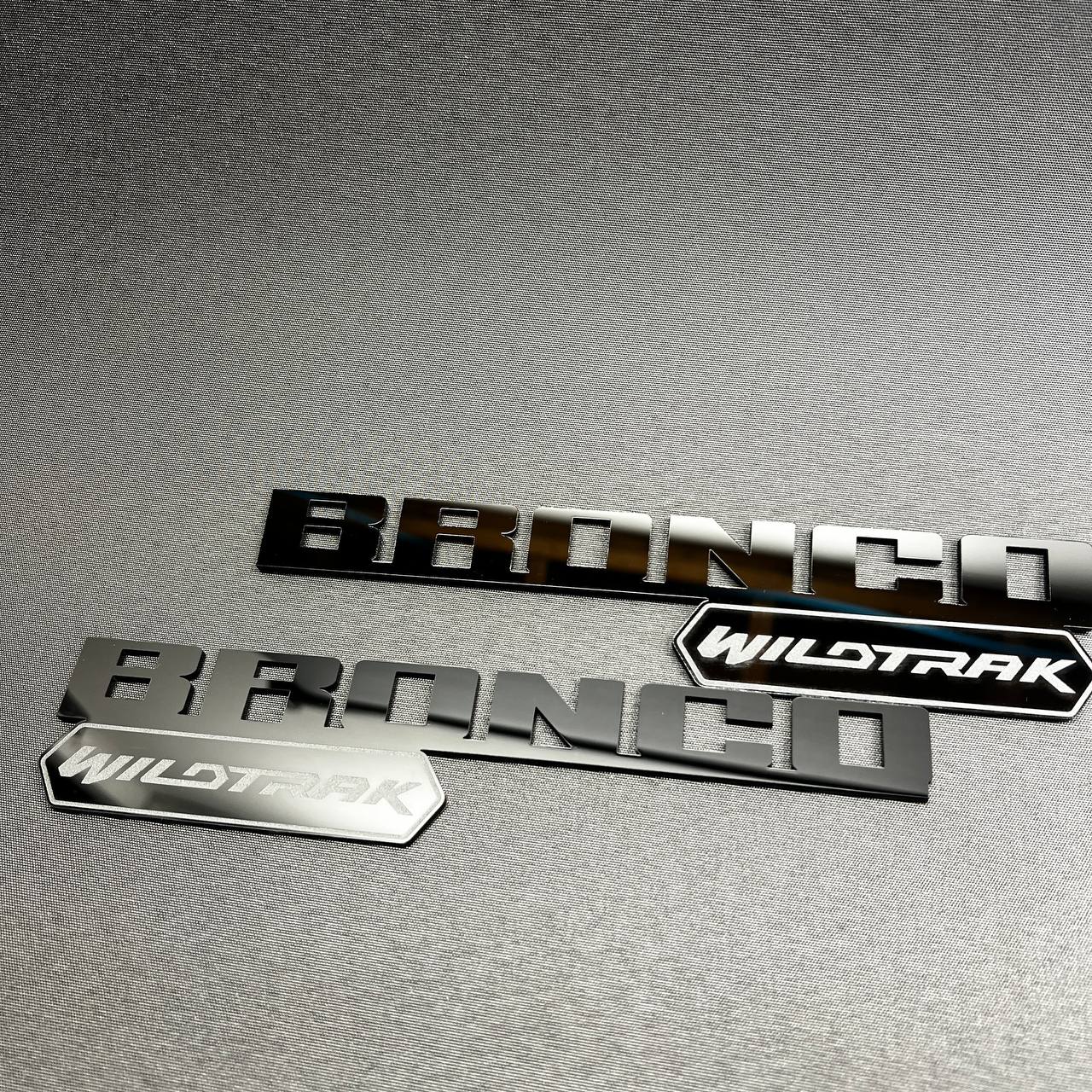 Wildtrak badge set for Bronco fender, door, tailgate, or rear panel