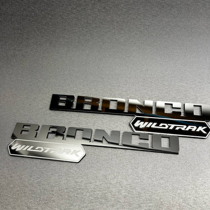 Wildtrak badge set for Bronco fender, door, tailgate, or rear panel
