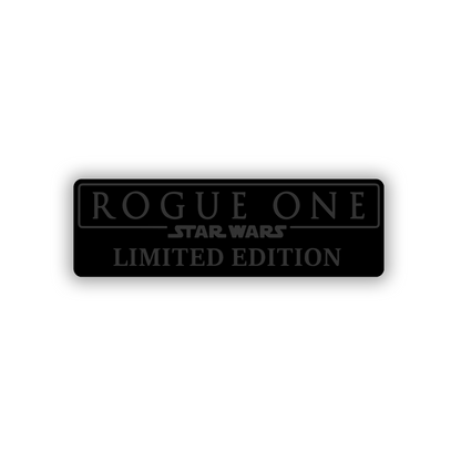 Premium engraved Rogue Limited Edition fender badge in silver