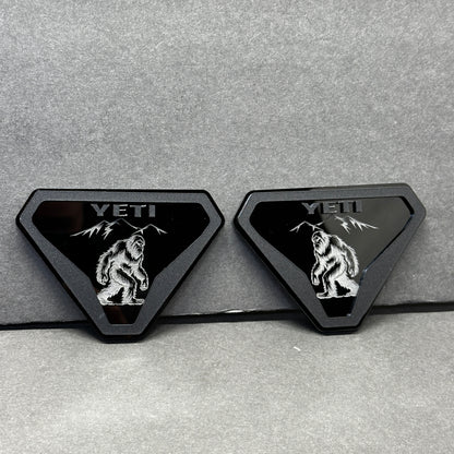 Weather-resistant Yeti exterior car decal badge for off-road vehicles