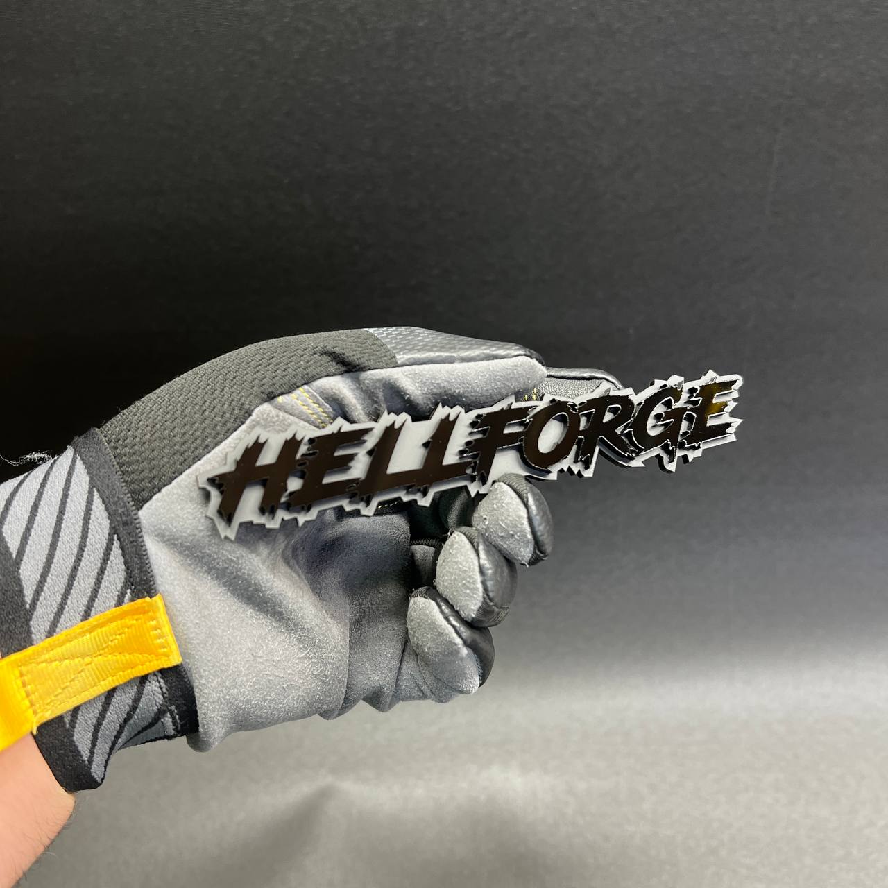 bold lightning style text emblem for hood truck styling