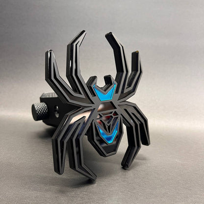 Black widow spider trailer hitch cover for trucks, SUVs, and off-road vehicles
