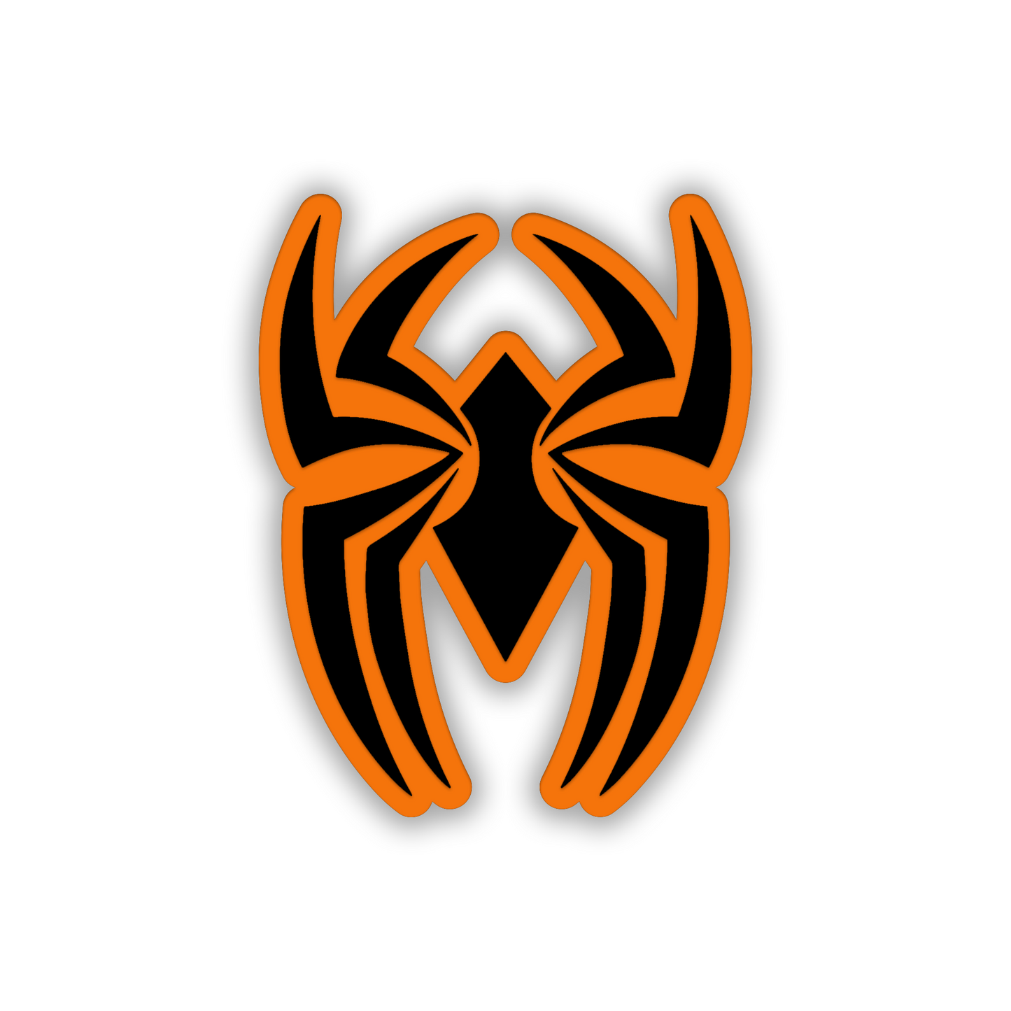 Engraved Black Widow car emblem badge with detailed spider symbol