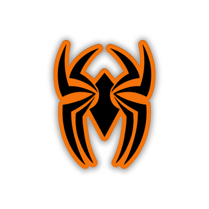 Engraved Black Widow car emblem badge with detailed spider symbol