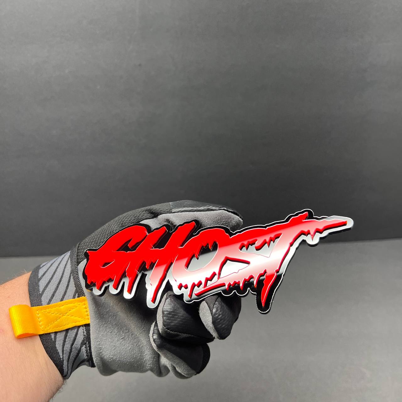 custom drip text badge chevy silverado muscle truck hood emblem