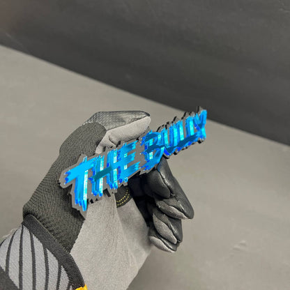Custom The Bully dripping font acrylic emblem for RAM 1500 hood