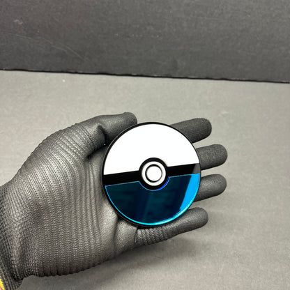 Handmade monster ball inspired auto badge accessory for cars and trucks