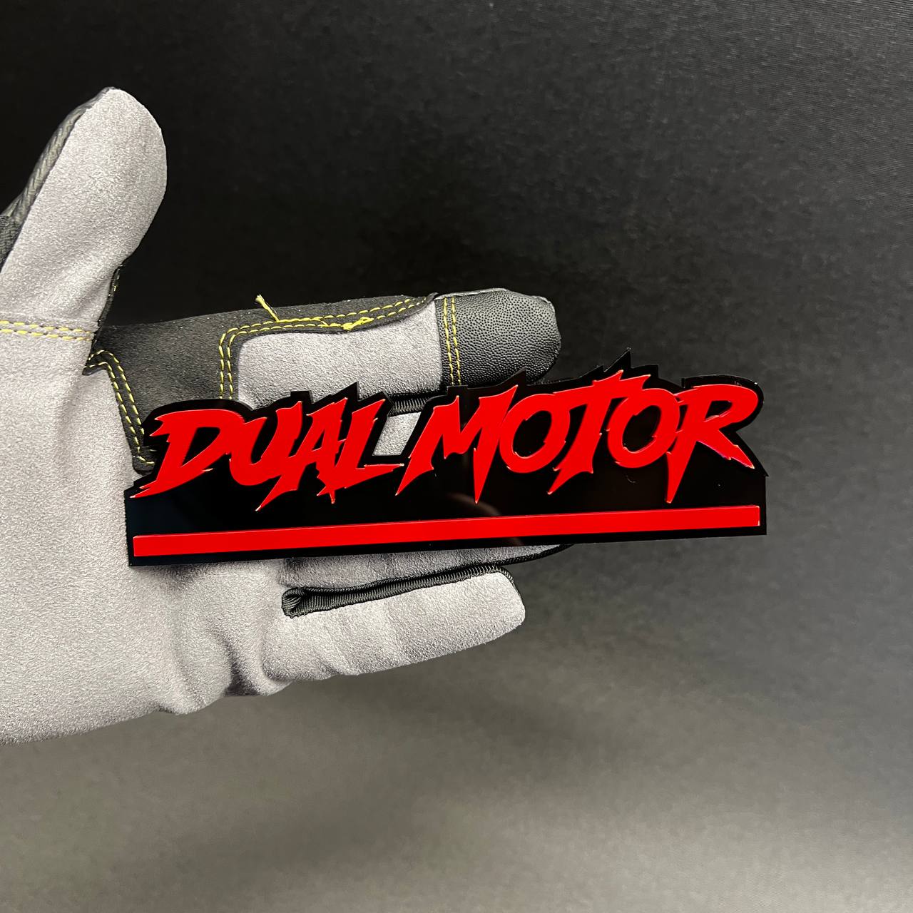 sharp font emblem plate for truck fender installation