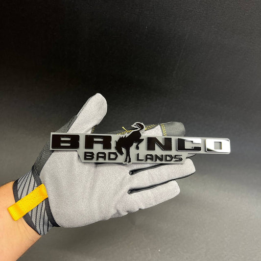 BRONCO BADLANDS black custom car badge fender emblem with raised letters