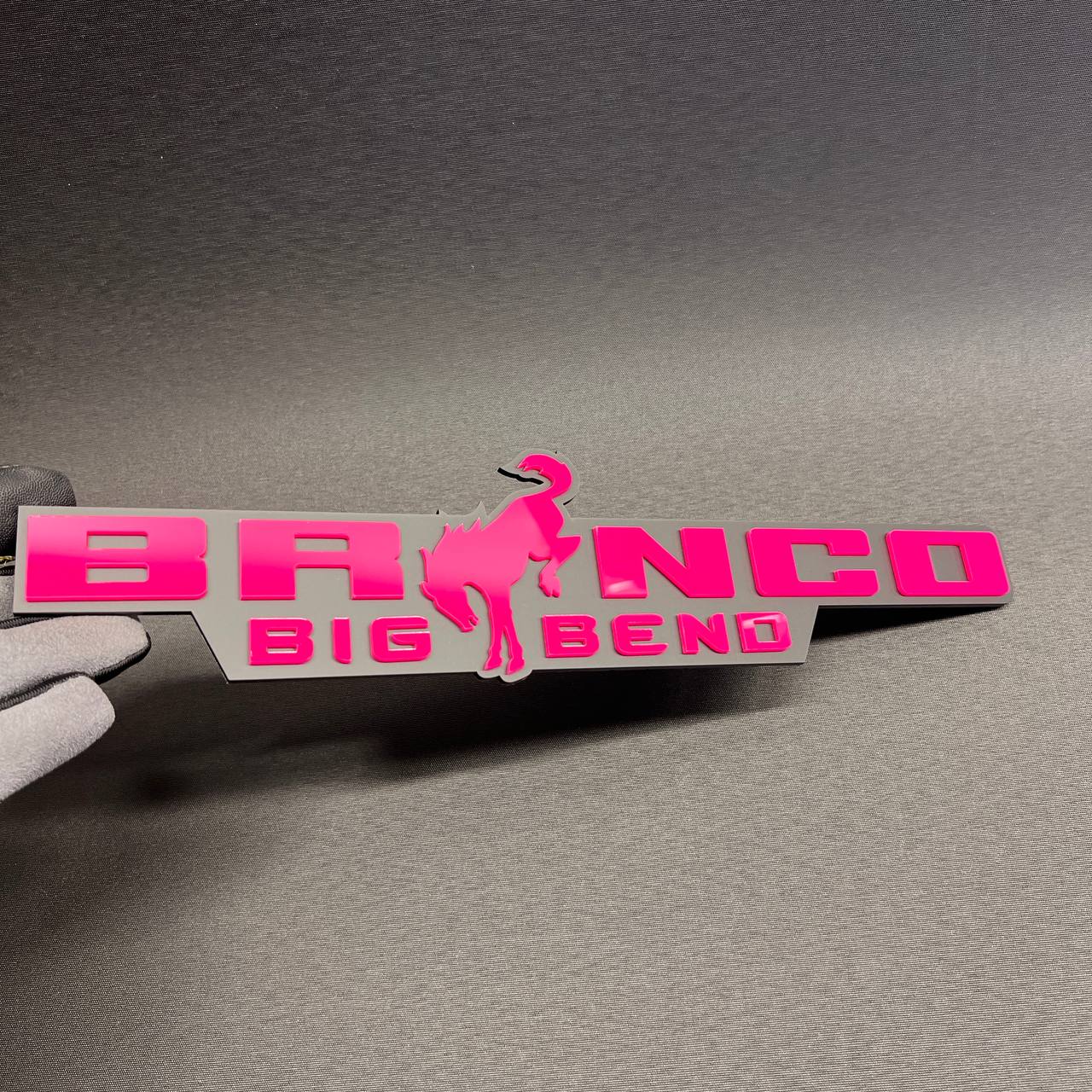 Custom Bronco Big Bend fender emblem for SUV exterior styling