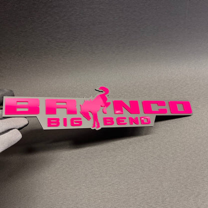 Custom Bronco Big Bend fender emblem for SUV exterior styling
