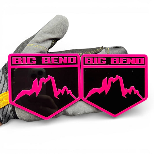 Mountain style badge set compatible with Ford Bronco in matte and gloss black acrylic