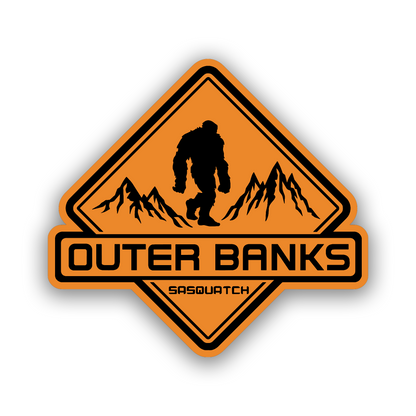 Off-road inspired Outer Banks Sasquatch custom vehicle emblem.
