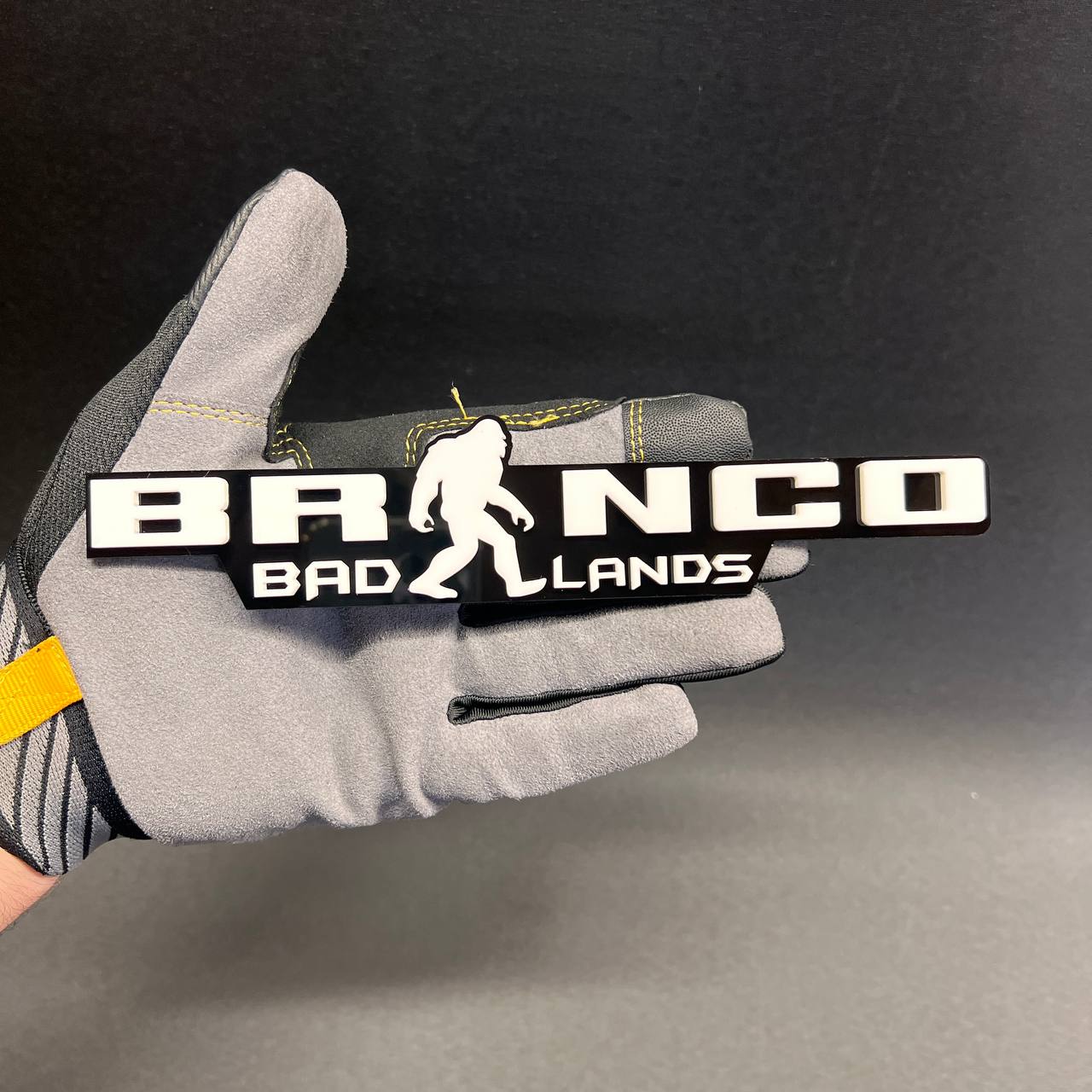 Bronco Sasquatch fender badge designed for truck exterior decoration