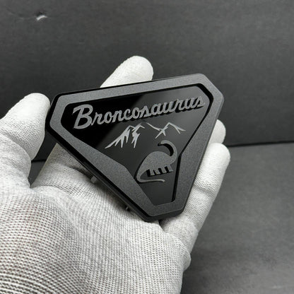 Broncosaurus emblem for Ford Bronco tailgate or grille using automotive-grade acrylic material
