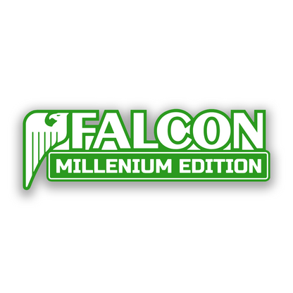 Falcon Millenium Edition 1PC Car Badge Fender Emblem Brushed Silver Truck Exterior Decal