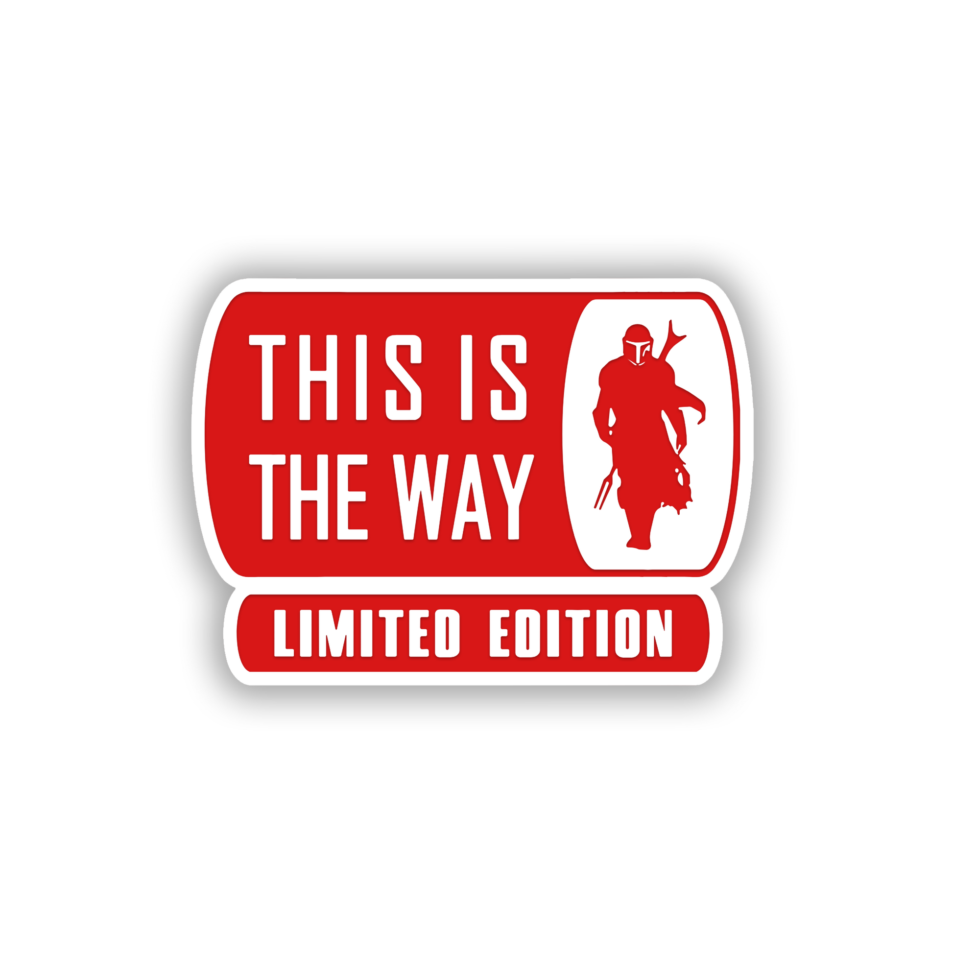 Custom sci-fi-inspired car badge with helmeted warrior silhouette