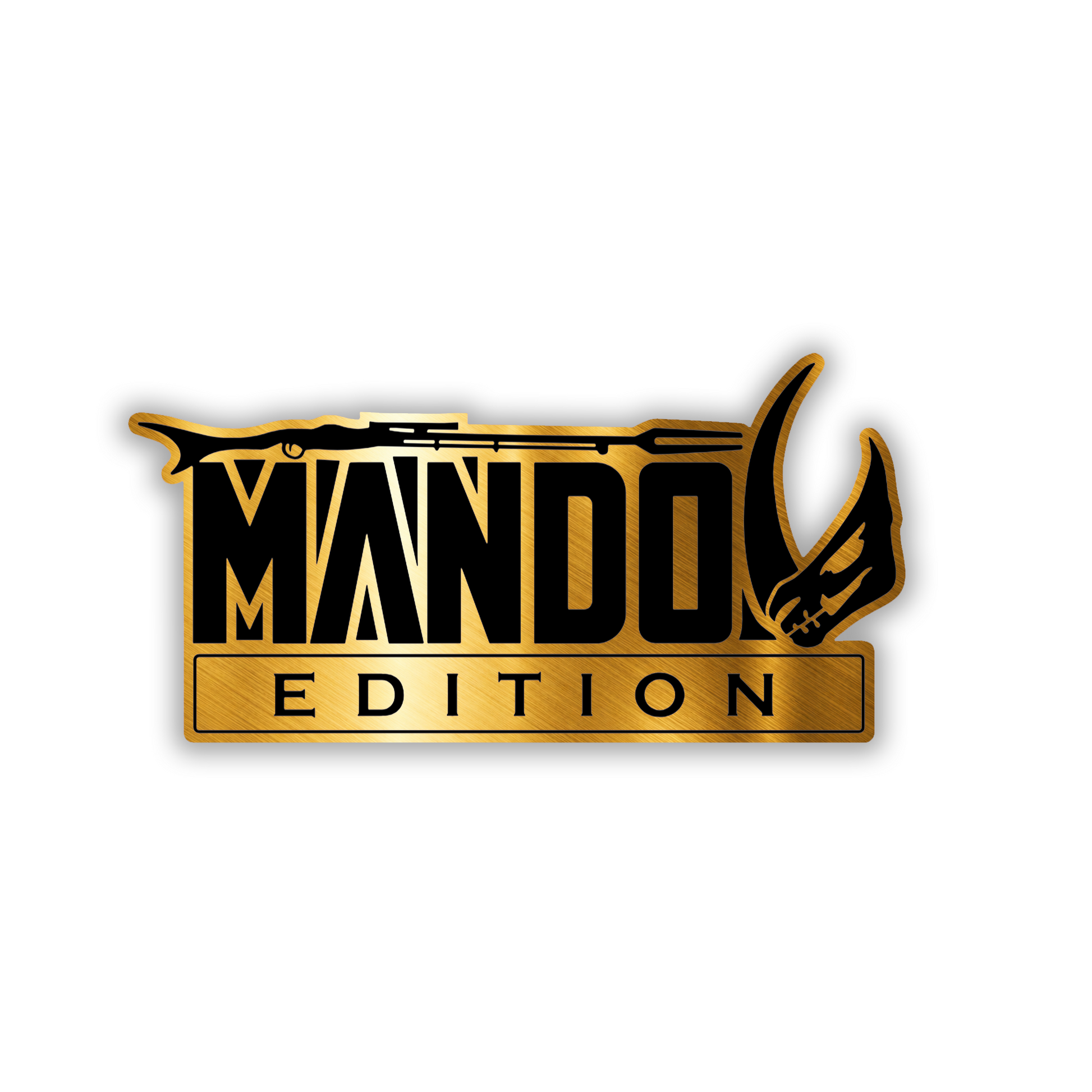 Decorative Mando Edition Mudhorn badge for car or truck body panels