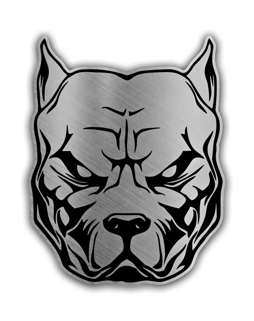 Custom Pitbull dog head car emblem exterior decal for truck SUV fender or tailgate