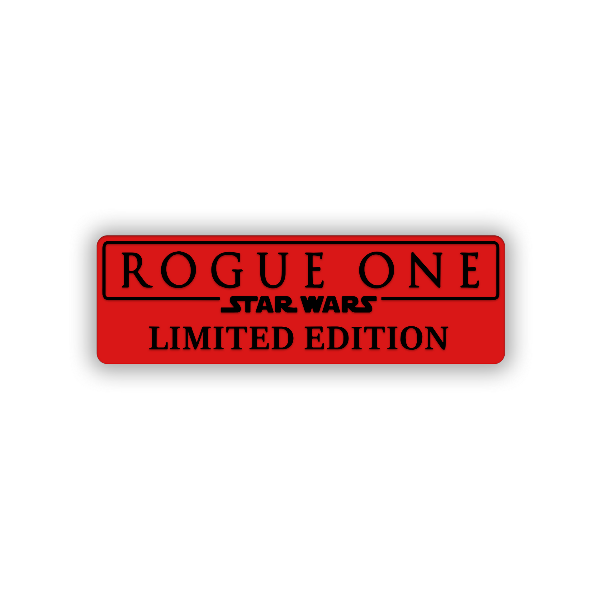 Brushed silver and black Rogue Limited Edition vehicle emblem