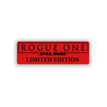 Brushed silver and black Rogue Limited Edition vehicle emblem