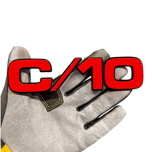 Chevrolet Chevy GMC C/10 truck fender multicolor emblem badge custom billet style.