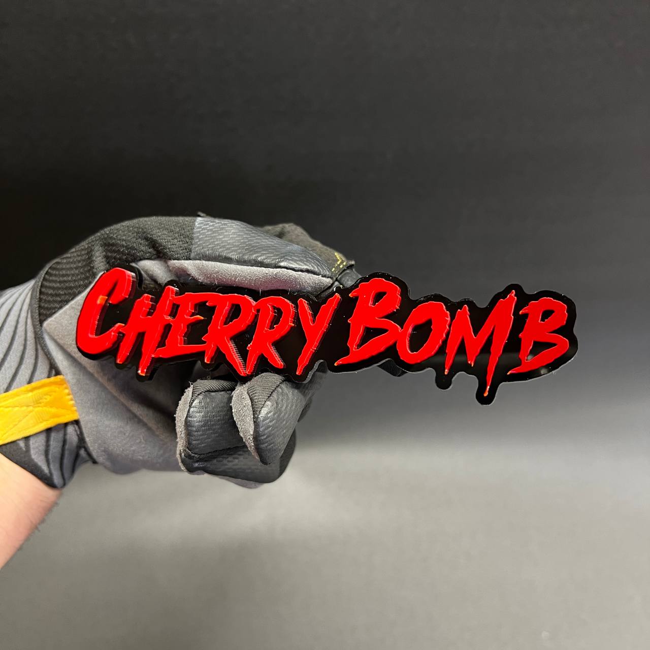 Cherry Bomb aftermarket style emblem for custom vehicle builds