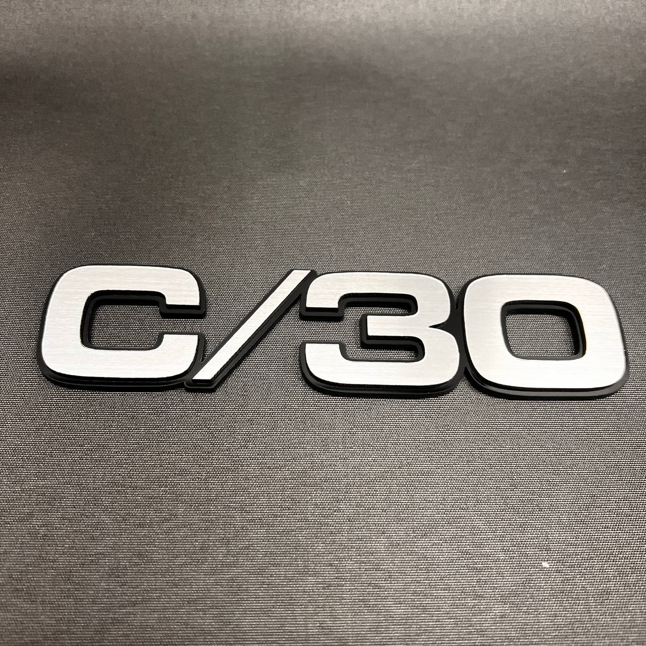 Custom C/30 silver billet fender emblem badge for Chevrolet Chevy GMC truck
