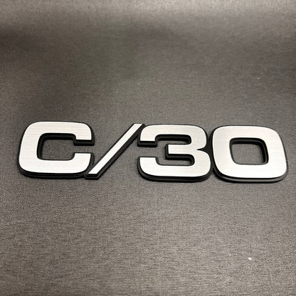 Custom C/30 silver billet fender emblem badge for Chevrolet Chevy GMC truck