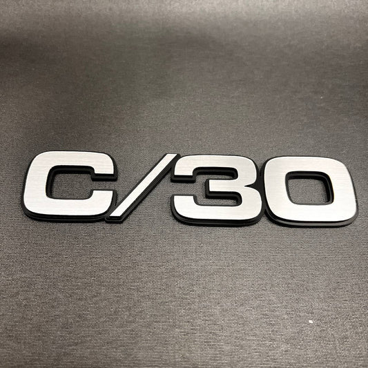 Custom C/30 silver billet fender emblem badge for Chevrolet Chevy GMC truck