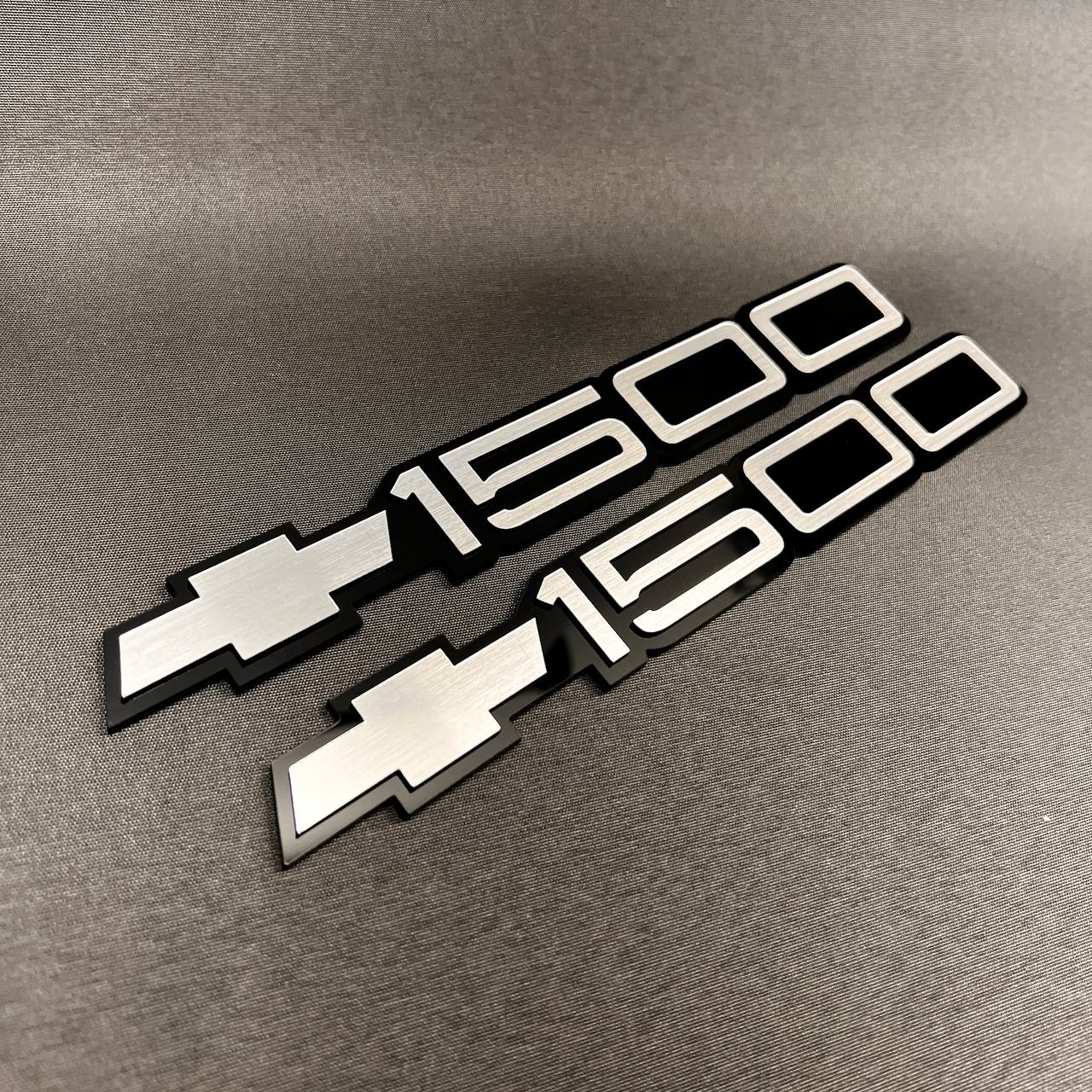 1993-1998 Chevy 1500 Emblem Silver Bowtie for Silverado Car Badge Fender 2PC