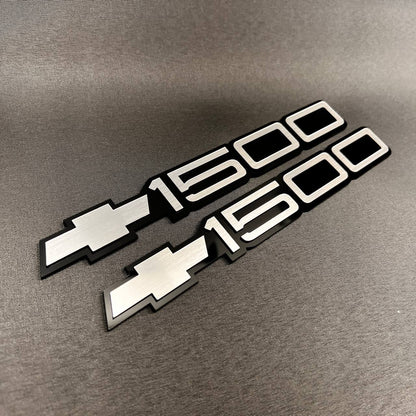 1993-1998 Chevy 1500 Emblem Silver Bowtie for Silverado Car Badge Fender 2PC