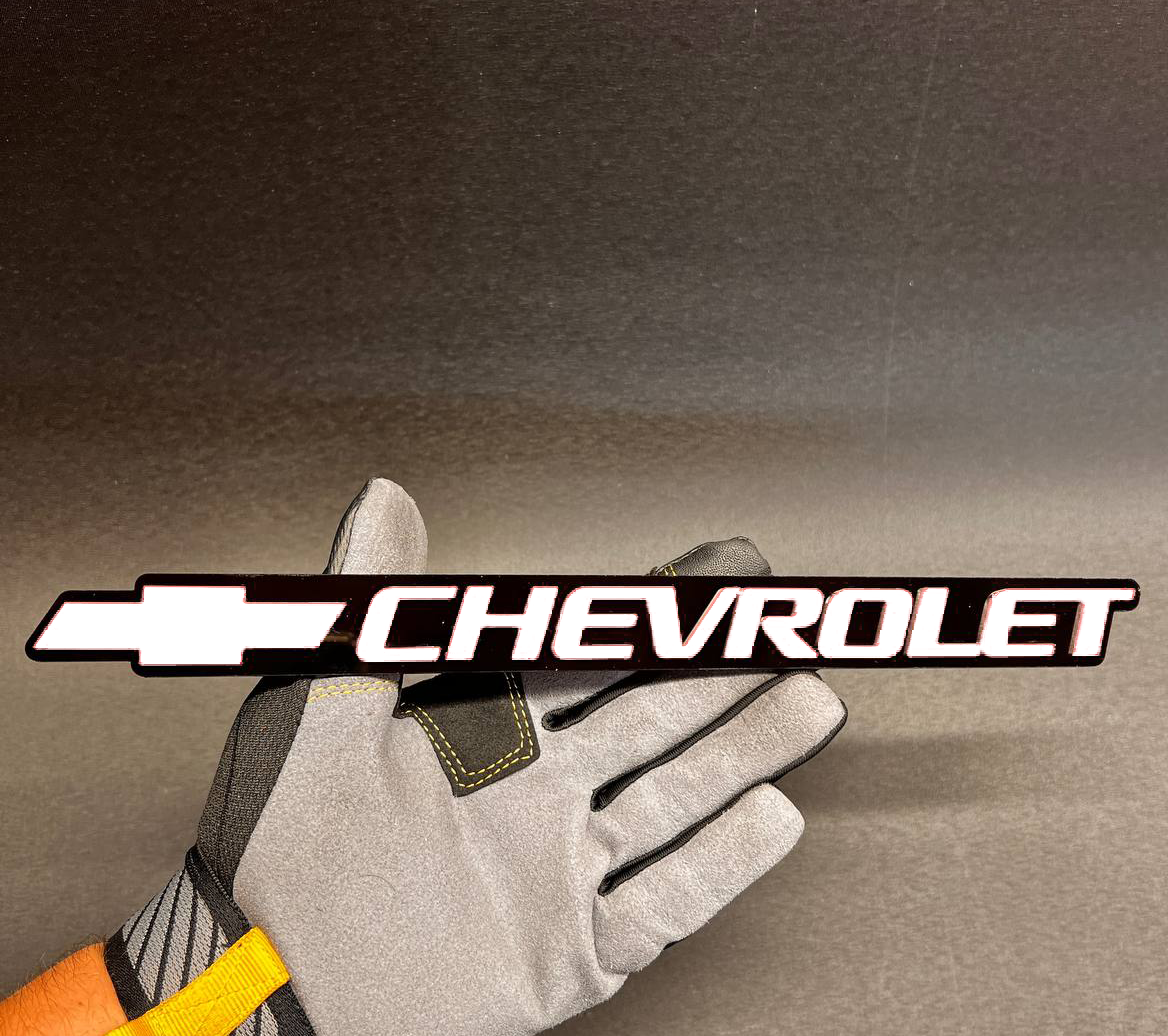 Custom color Chevrolet logo car badge for 1999-2006 Chevy tailgate.
