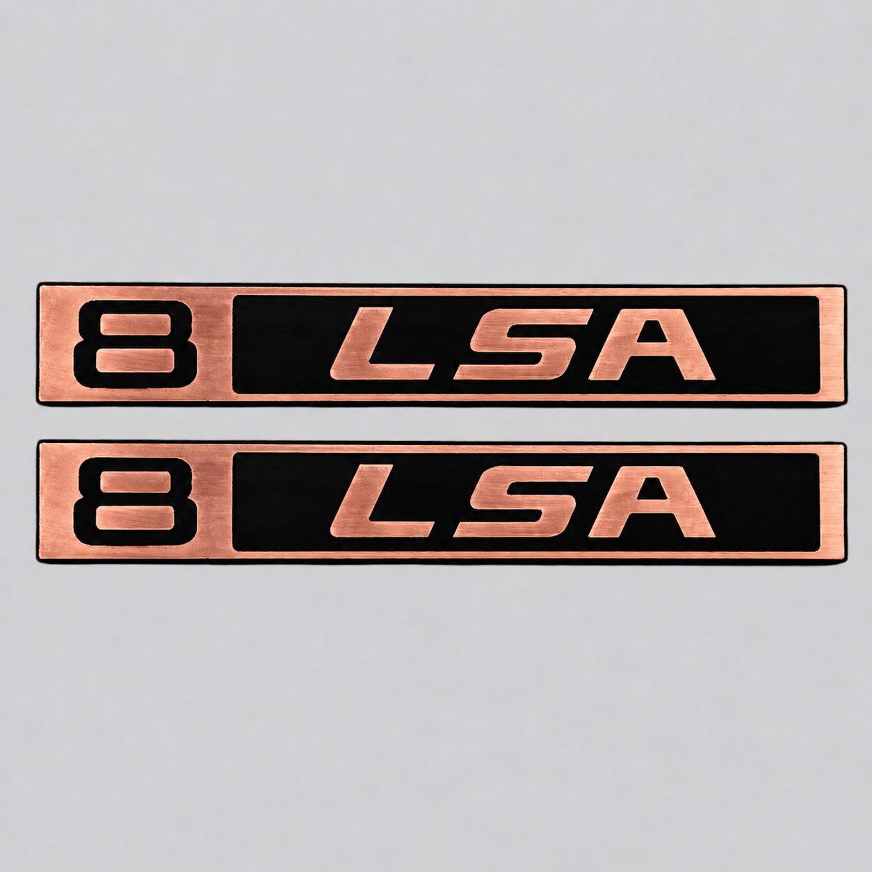 1967-1972 Chevy C10 truck LSA badge with brushed silver billet look.