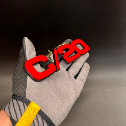 GMC Chevy C20 truck exterior badge for fender, door, or side panel placement
