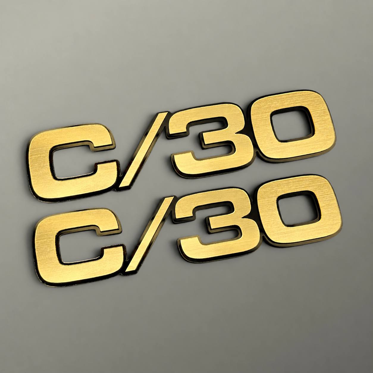 Silver billet C/30 truck fender emblem for classic Chevy and GMC exterior